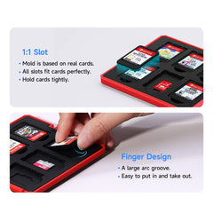 JINGDU Switch Game Case for NS/Lite/OLED Game Card, Durable Switch Game Cartridge Holder with 12 Slots, Cute Portable Protective Card Storage Box, Mushroom