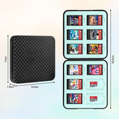 Vicloon Game Card Case for Nintendo Switch, Game Card Holder Game Storage with 12 Switch Game and Micro SD Storage Slots, Switch Games Holder case for Switch Game Card & SD Card Storage (Black)