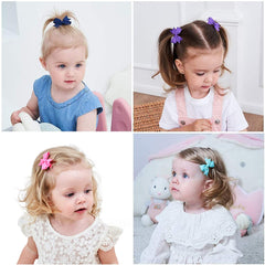 40Pieces Baby Girls Clips 2 inches Mini Hair Bow Grosgrain Bows with Fully Ribbon Lined Alligator Clips for Infant Toddlers Kids 20 Colors in Pairs