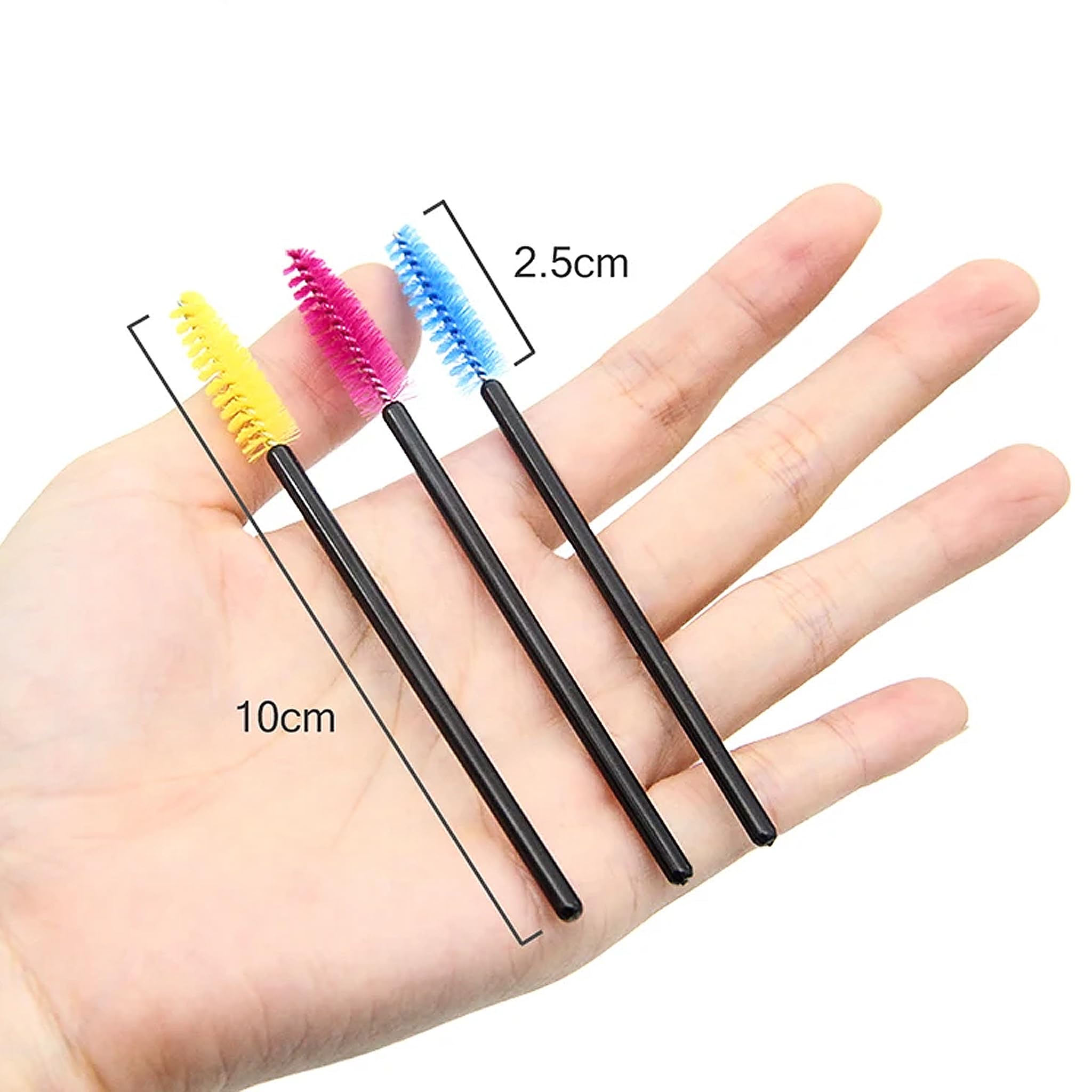 BOULTON Eyelash Brush – 50pcs   Disposable Eyelash Brushes Lash Extension Brushes Mascara Wands   Mascara Wand Eye Brow Brushes Spooly Eyelash Brush   Spoolies Make Up Brushes (Red)