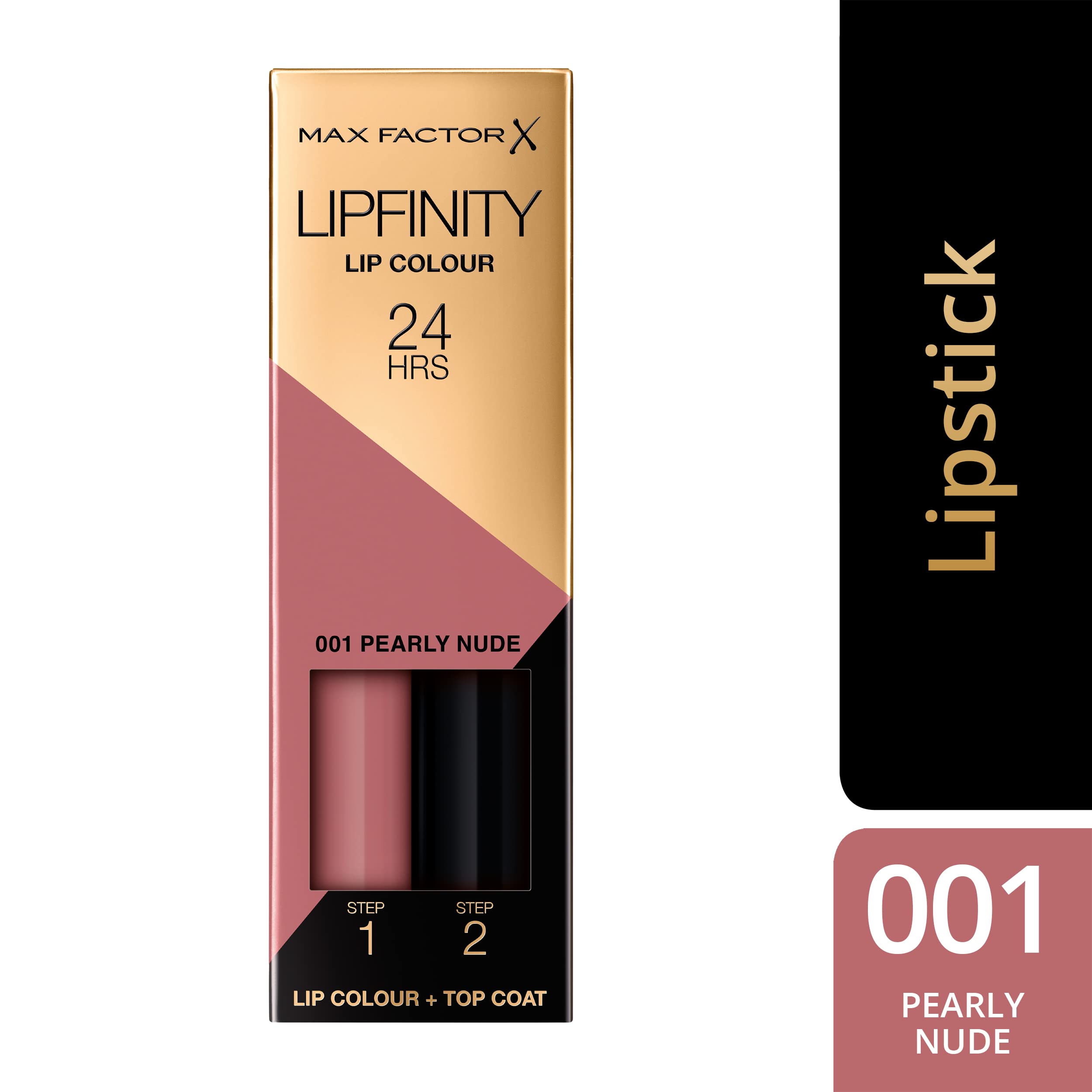 Max Factor Lipfinity Long-Lasting Two Step Lipstick - 001 Pearly Nude, 4.2g