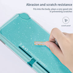 DLseego Protective Case Compatible with Switch Lite 2019, Clear Grip Cover Soft TPU Skin with Shockproof and Anti-Scratch Design Shell for Switch Lite - Crystal Glitter