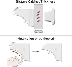 Dokon Child Safety Magnetic Cupboard Locks (10 Locks and 2 Keys), No Tools Or Screws Needed, Baby Safety Locks for Cabinets and Drawers