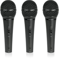 Behringer ULTRAVOICE XM1800S 3 Dynamic Cardioid Vocal and Instrument Microphones (Set of 3)