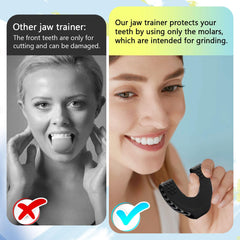 RUIZHI Jaw Exerciser, Jaw Shark Jaw Exerciser for Jawline Shaper, jawshark, Jaw Trainer for Double Chin Removal & Enhancing Chiselled Jawline Jawz, Jawline Exerciser Chew for Men and Women(Black)