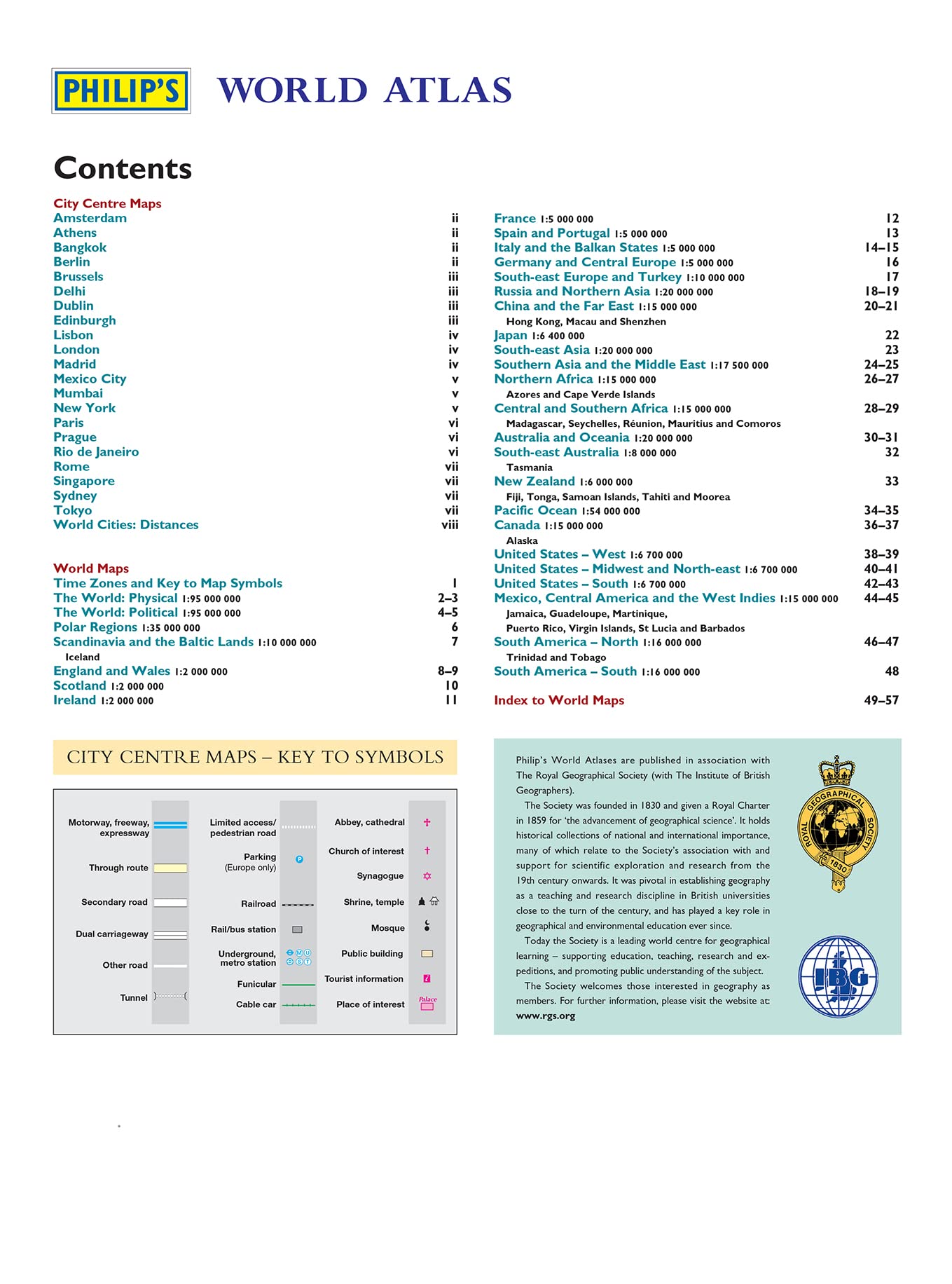 Philip's RGS World Atlas (A4): with Global Cities, Facts and Flags (Philip's World Atlas)