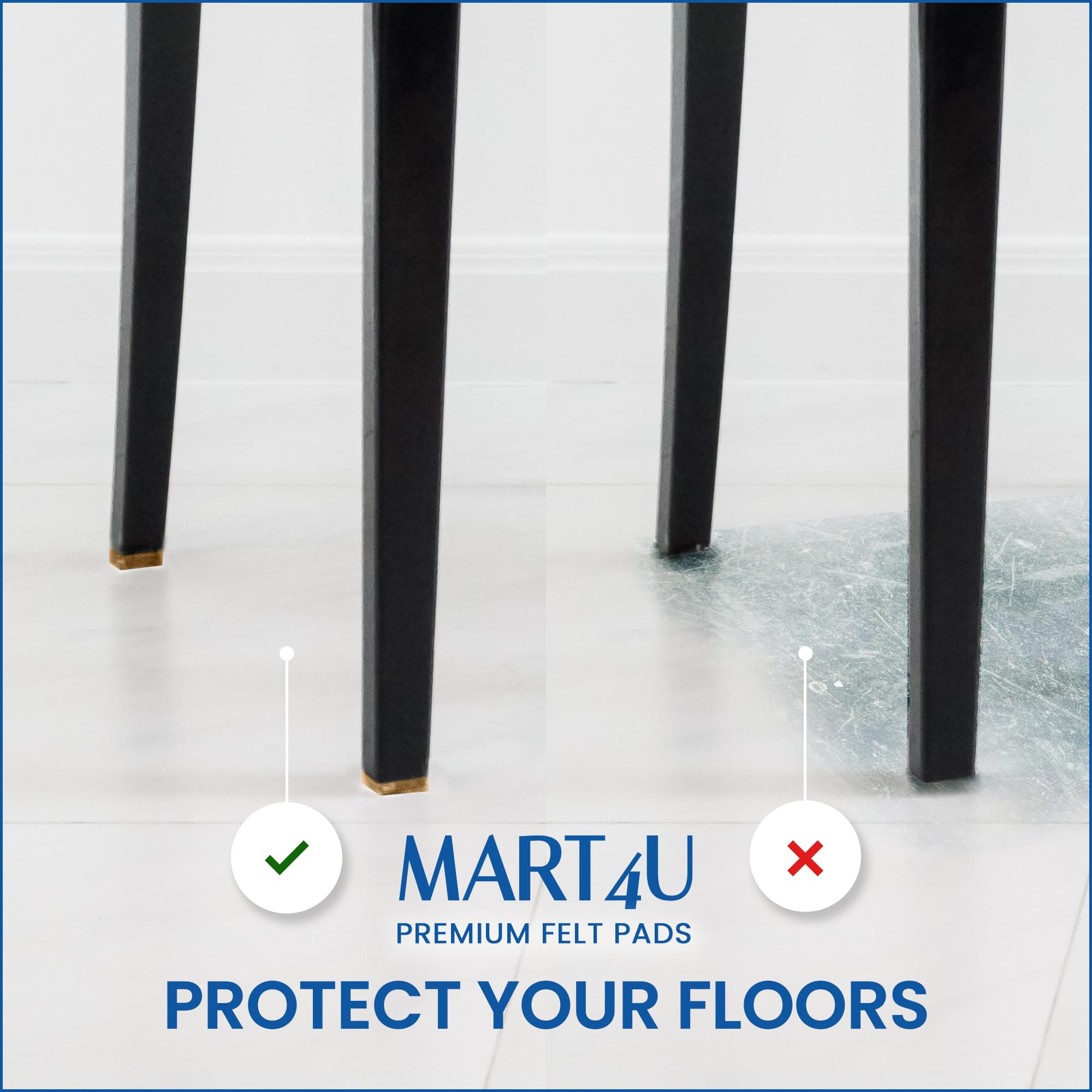 MART4U 181 PCS-Chair Leg Floor Protectors-Premium Felt Pads For Furniture Feet-Self Adhesive Furtniture Pads Floor Protectors Anti Scratch Premium Quality Floor Protectors For Furniture Legs