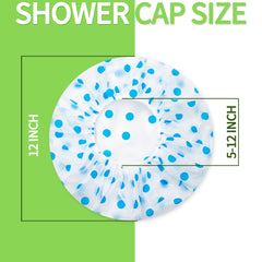 4 Pack Shower Caps for Women/Men, Light Weight Plastic Shower Caps for Women UK 30cm Width with Good Quality Elastic, Perfect for Use at Home, and Spa by MAUZIMRA