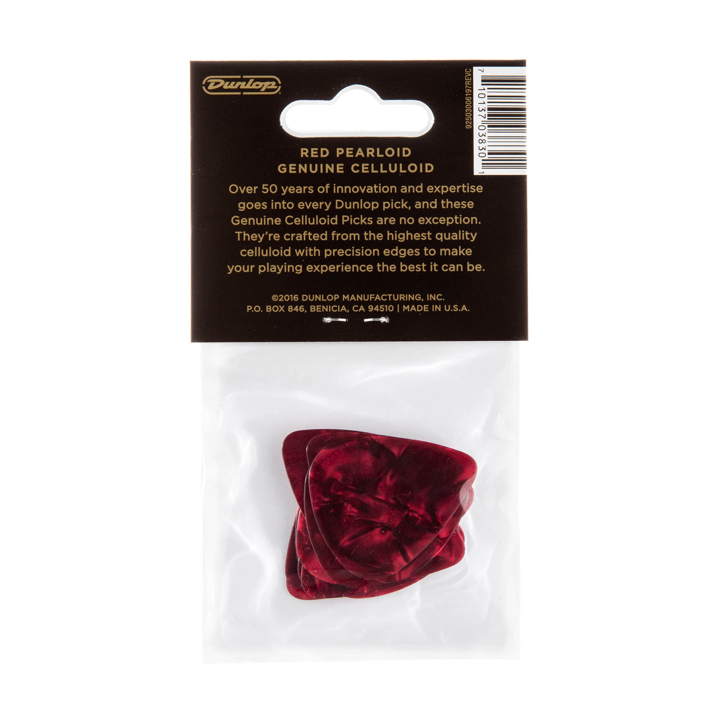 Jim Dunlop 483P09TH Guitar Pick Player Pack - Red Pearl (Pack of 12)