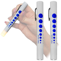 Qualicare First Aid Pupil Gauge Doctors Nurses Medical Pen Light Torch Twin Pack