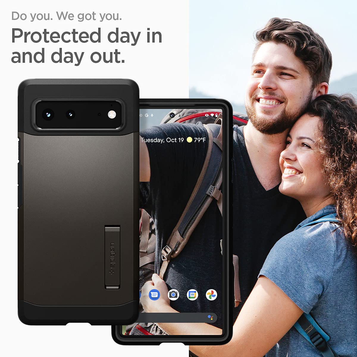 Spigen Tough Armor Case Compatible with Google Pixel 6 - Gunmetal