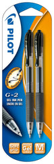 Pilot G207 Retractable Gel Rollerball 0.7 mm - Black, Pack of 2