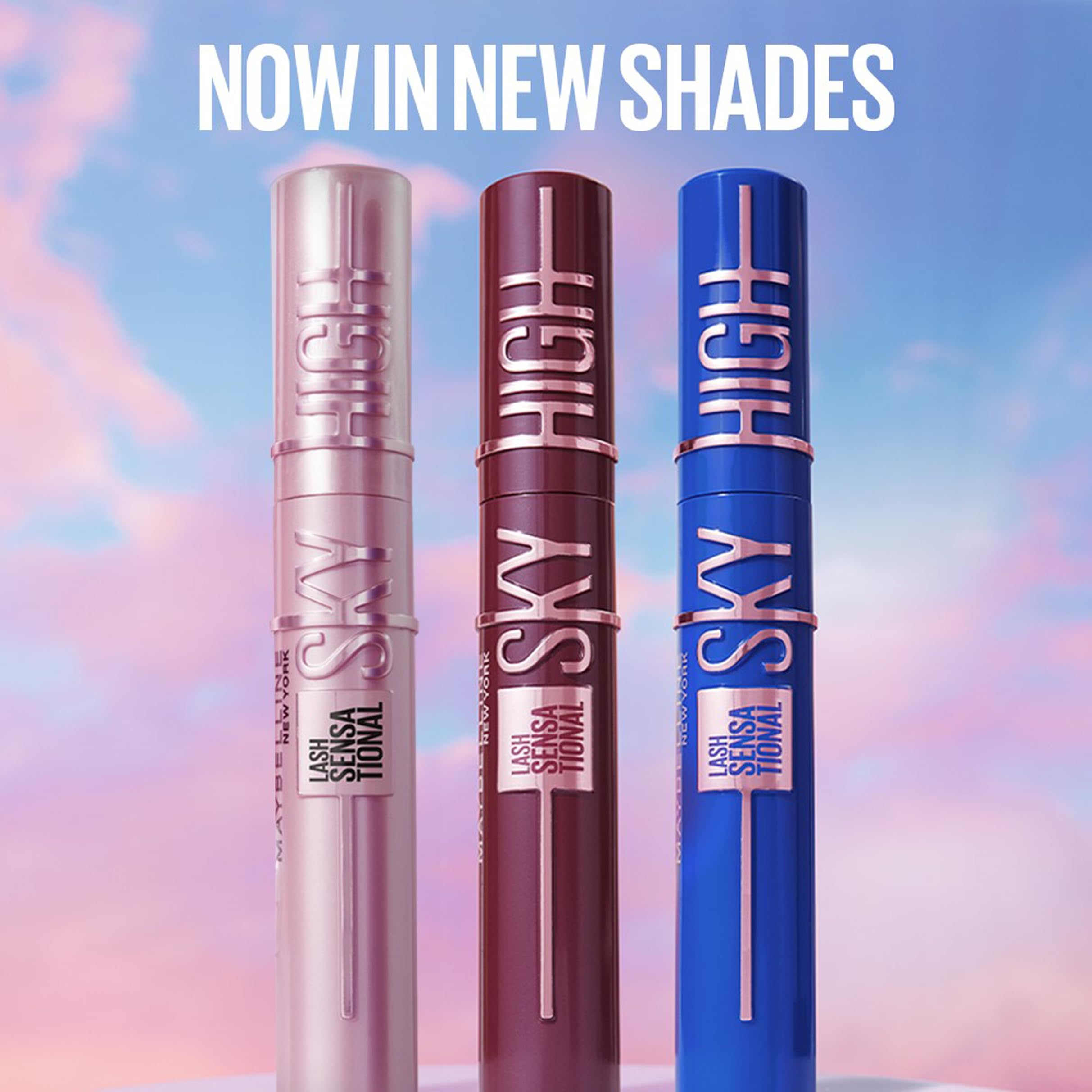 Maybelline New York Lash Sensational Sky High Mascara, Volumising & Lengthening Mascara, Washable Flake-Free Formula Infused with Bamboo Extract & Fibres, 7 ml, Shade: 01, Black