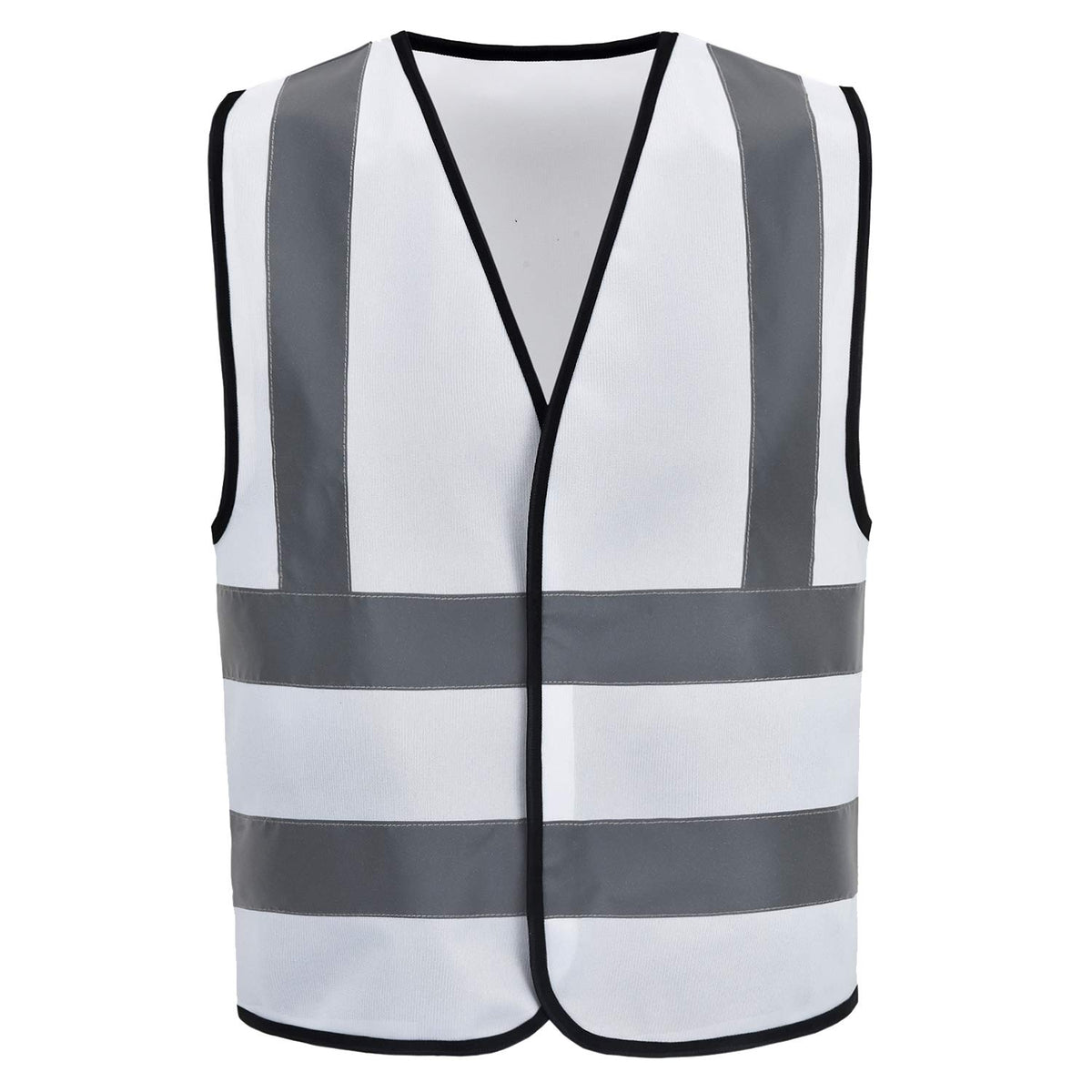 AYKRM White Hi vis Vest Womens Small Reflective Vest High Visibility hi viz vis Executive Waistcoat