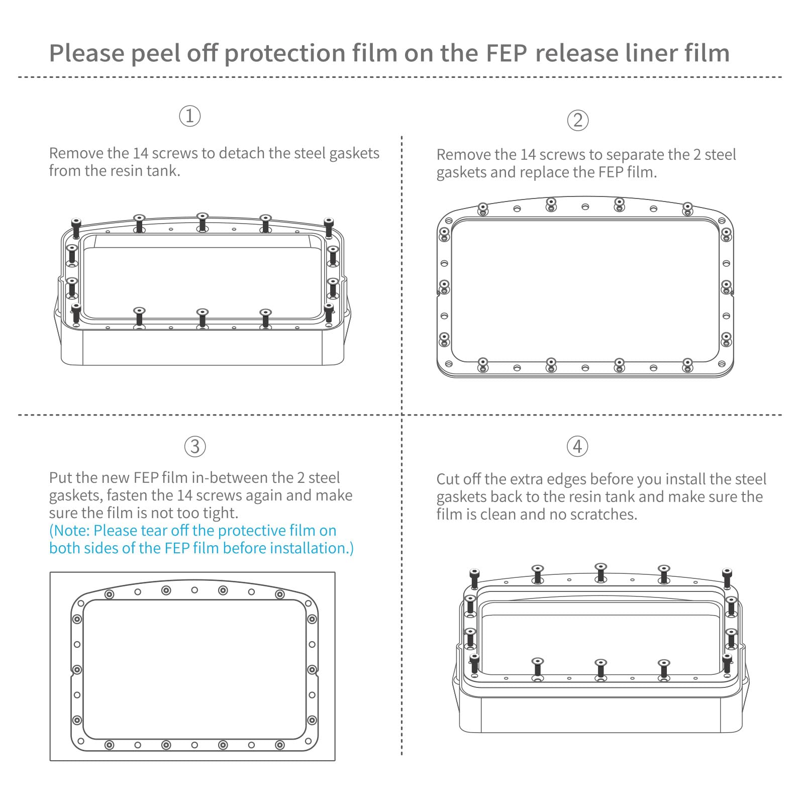 ELEGOO FEP Film for Mars 4 3D Printer (5 Pcs)