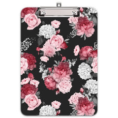 Hnogri Plastic Clipboard A4, Fashion Design A4 Letter Size Clipboards & Forms Holders for Office Supplies Lawyers,School Students and Kids, Low Profile Clip Cute Clipboard Folder, Pink Rose