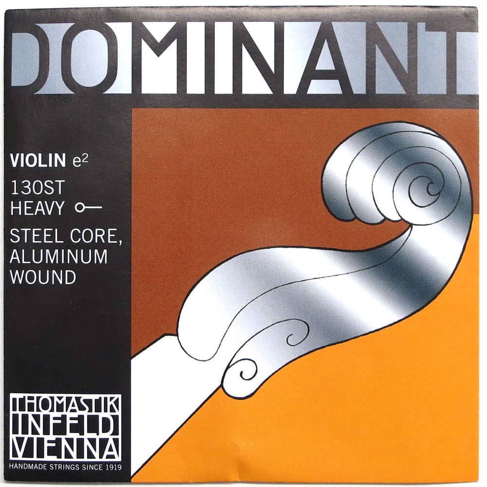 Thomastik Single string for Violin 4/4 Dominant - E-string steel core, Aluminium Wound, Strong, Ball End