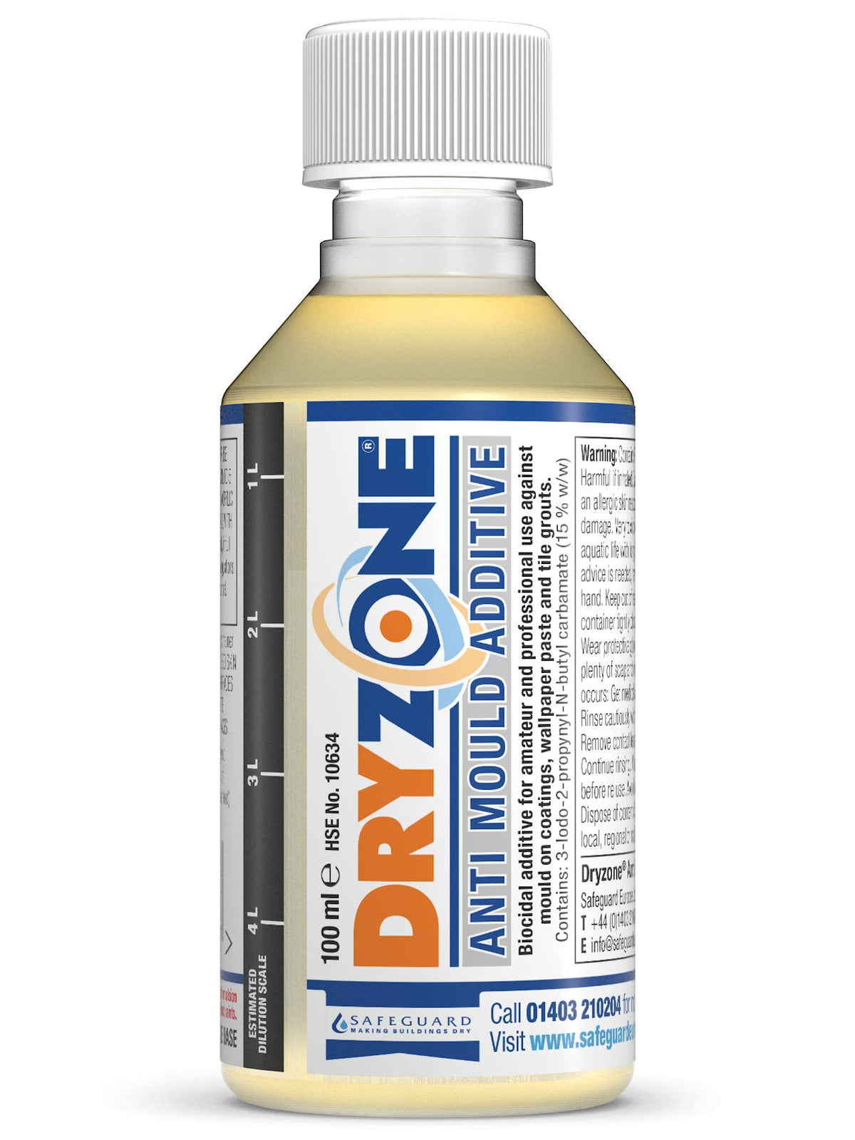 Dryzone Anti-Mould Additive 100ml Concentrate to Make 5L of Emulsion, Vinyl, Silk or Matt Paint