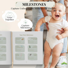 Tiny Trees® Baby Memory Book and Pregnancy Journal - Gift for Baby Showers - Diary for expecting mums dads parents   Baby Milestone Record Book with Family Tree, Milestones, Monthly Birthdays and more