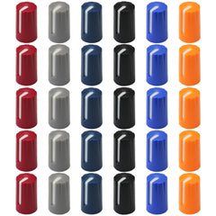 30 Pack Mixed Colour Slim 6mm D270 Rotary Control Knobs Colour Body Audio/Guitar/Mixer Knob