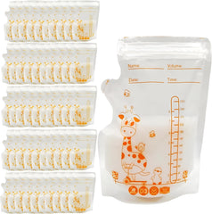 MORJCG 50 Pcs Breast Milk Storage Bag, Breast Milk Storage, 250ml Disposable Milk Storage Bags, Breast Milk Bags, Milk Storage Bags Breastfeeding, Breastfeeding, No-Leak Milk Freezer Storage Pouches