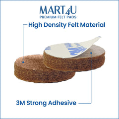 MART4U 181 PCS-Chair Leg Floor Protectors-Premium Felt Pads For Furniture Feet-Self Adhesive Furtniture Pads Floor Protectors Anti Scratch Premium Quality Floor Protectors For Furniture Legs