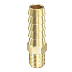 sourcing map Brass Hose Barb Fitting Straight 3/8 Inch x NPT 1/8 Male Thread Pipe Connector for Water Air Fuel Tube