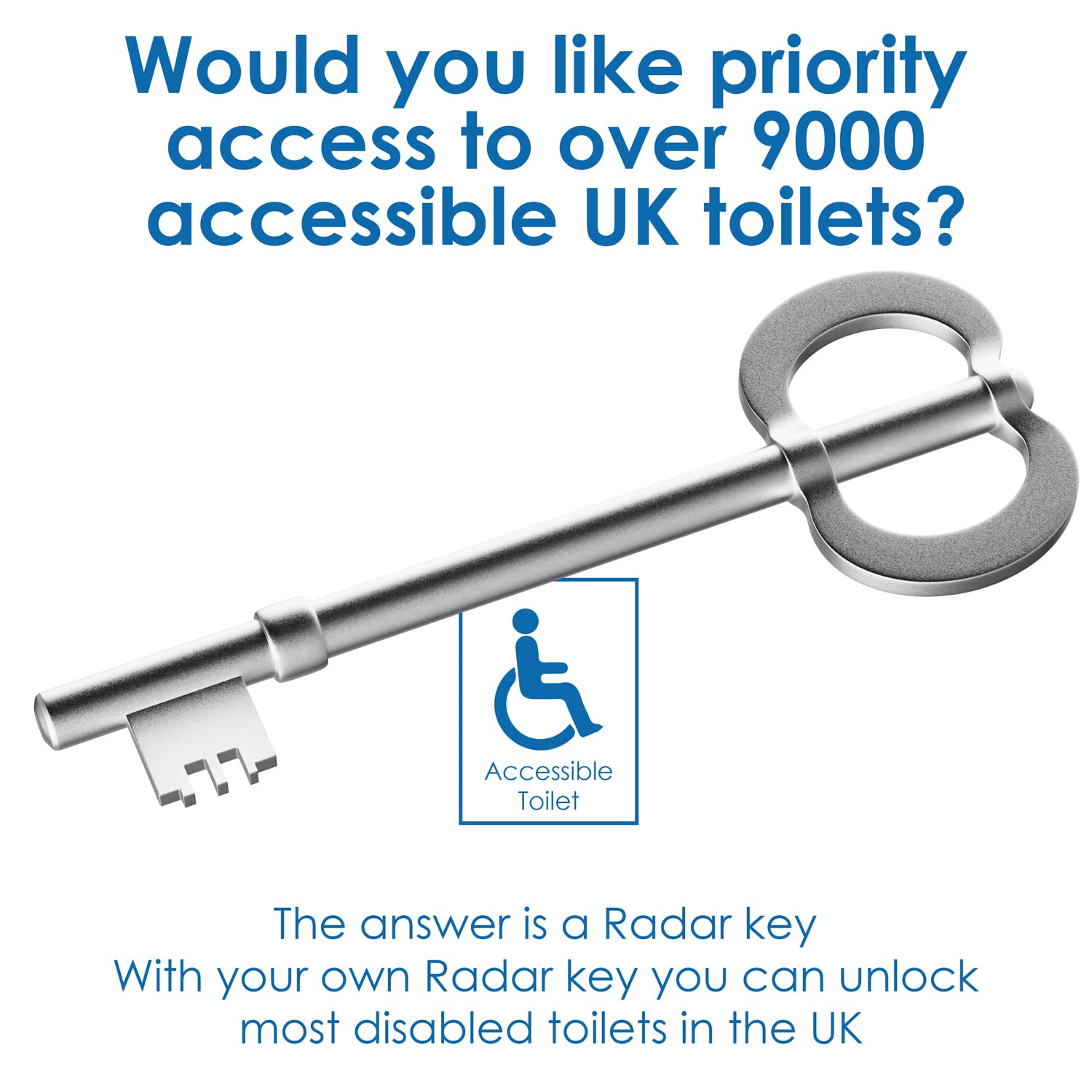 key for disabled toilets uk-Pack of 3, made of durable steel with a sleek silver finish