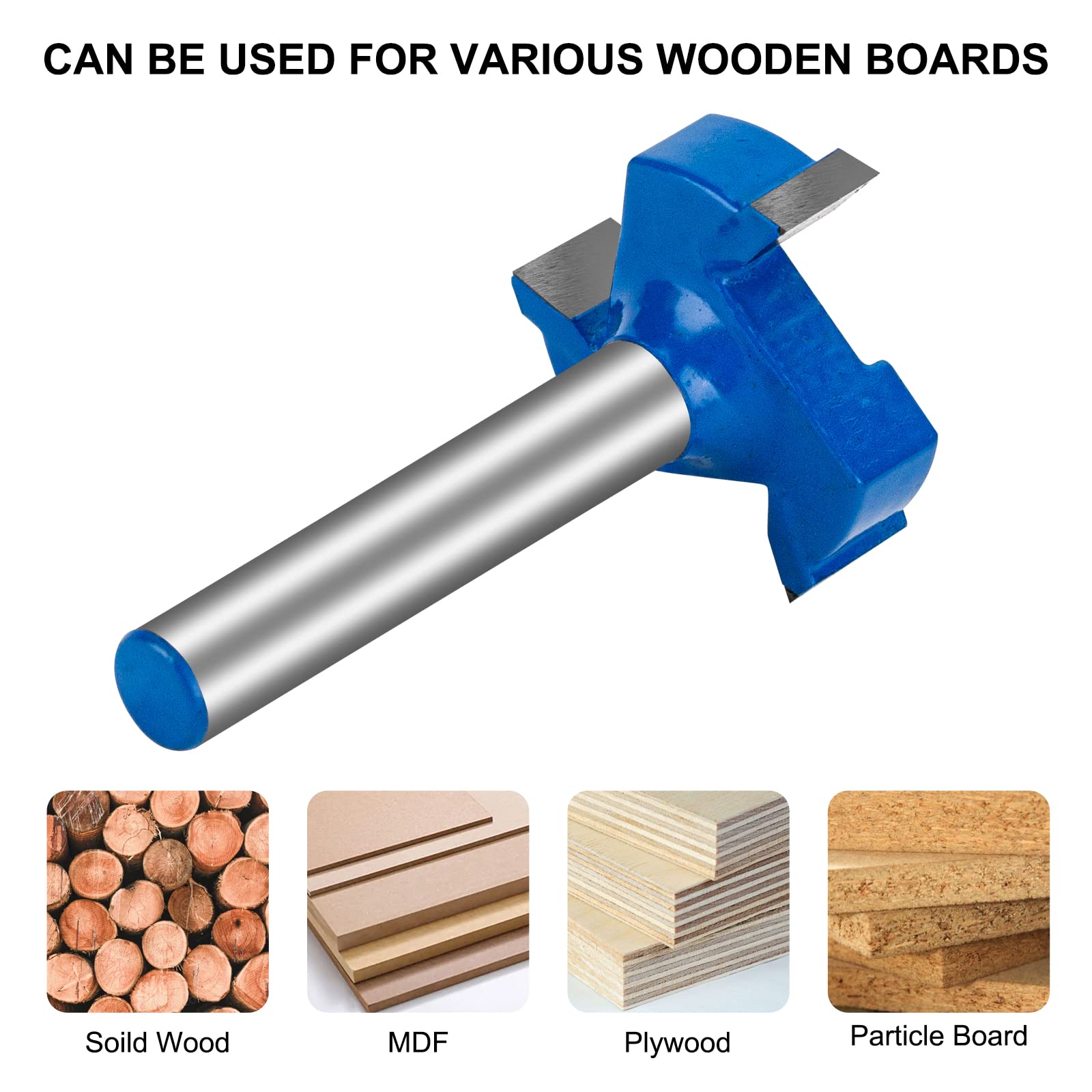 CNC Spoilboard Surfacing Router Bit, 6mm Shank 25mm Cutting Diameter, Slab Flattening Router Bit Planing Bit Wood Planing Bit Dado Planer Bit for Woodworking