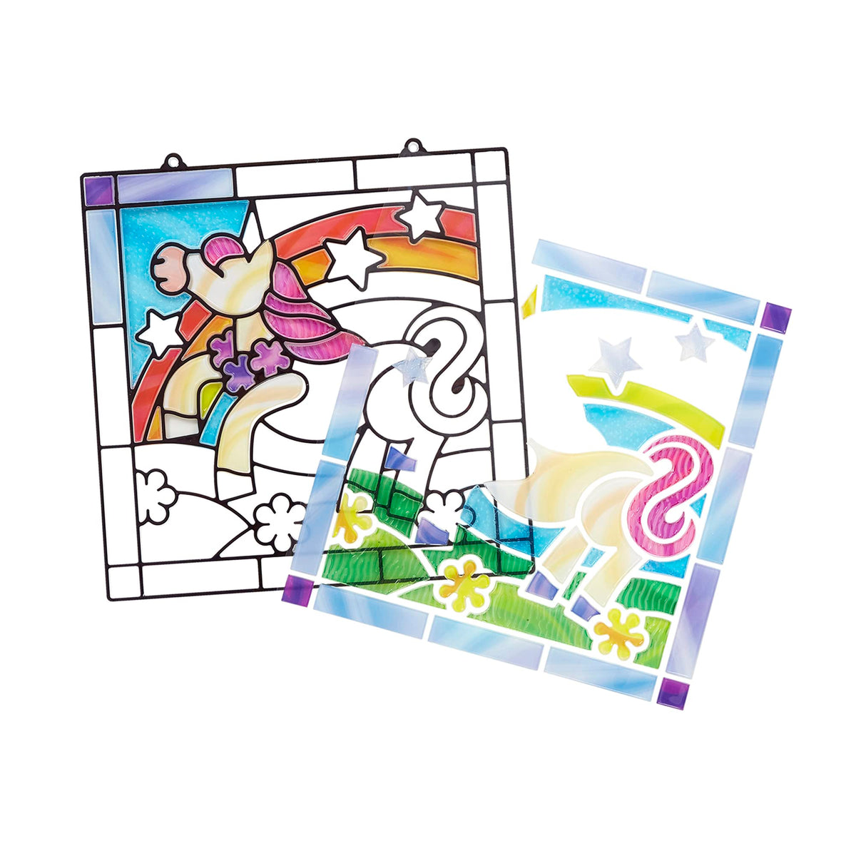 Melissa & Doug Stained Glass Unicorn Art Kit, Arts and Crafts for Kids age 5and, Kids Craft Kits, Kids Activity Window Art, Sticker Art, Animal Stickers, Mess Free Activity