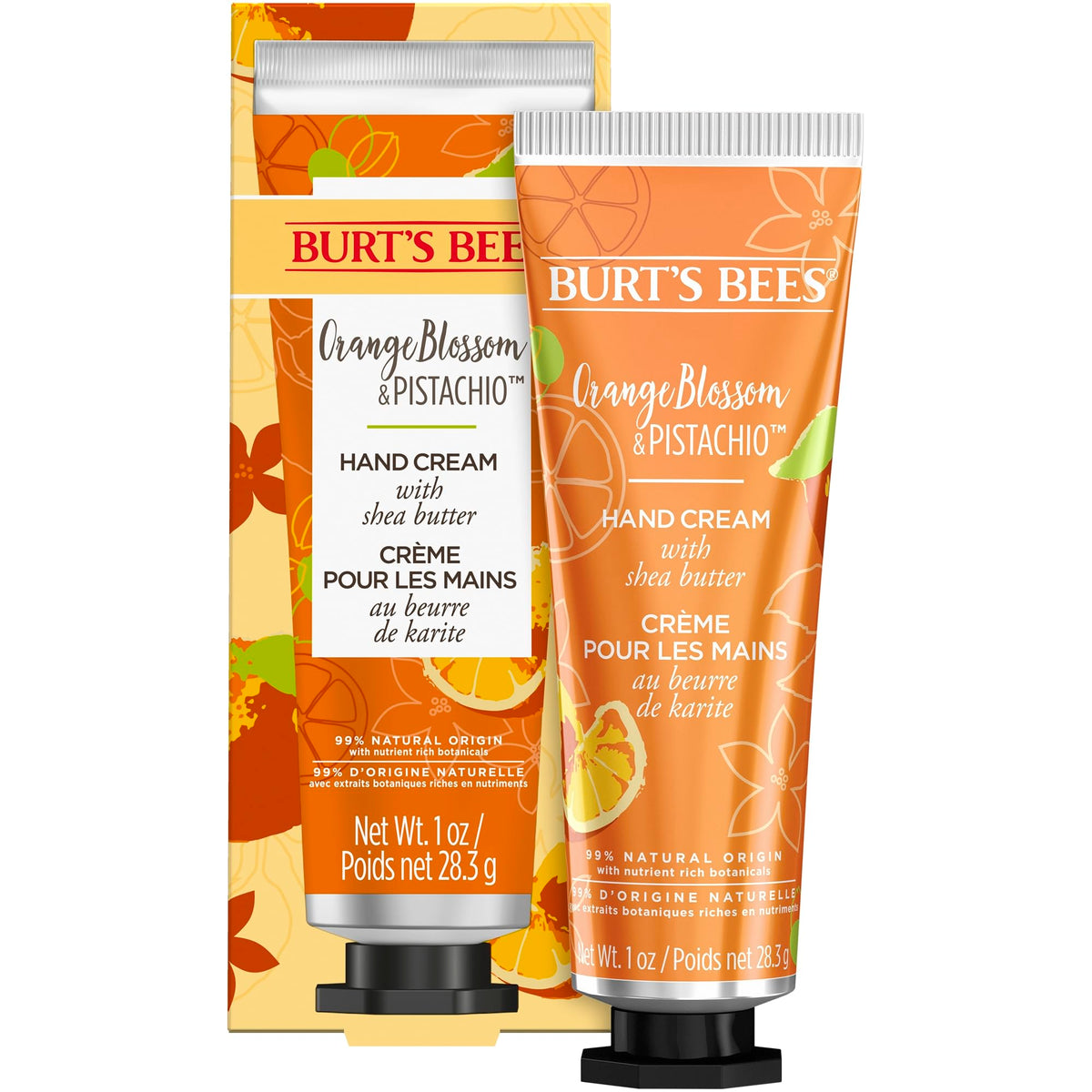 Burt’s Bees Hand Cream for Very Dry Hands, Orange Blossom & Pistachio, Hand Moisturiser With Shea Butter, 28.3g