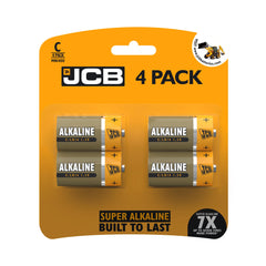 JCB Super Alkaline Batteries C Size 1.5V LR14 MN1400 Pack of 4