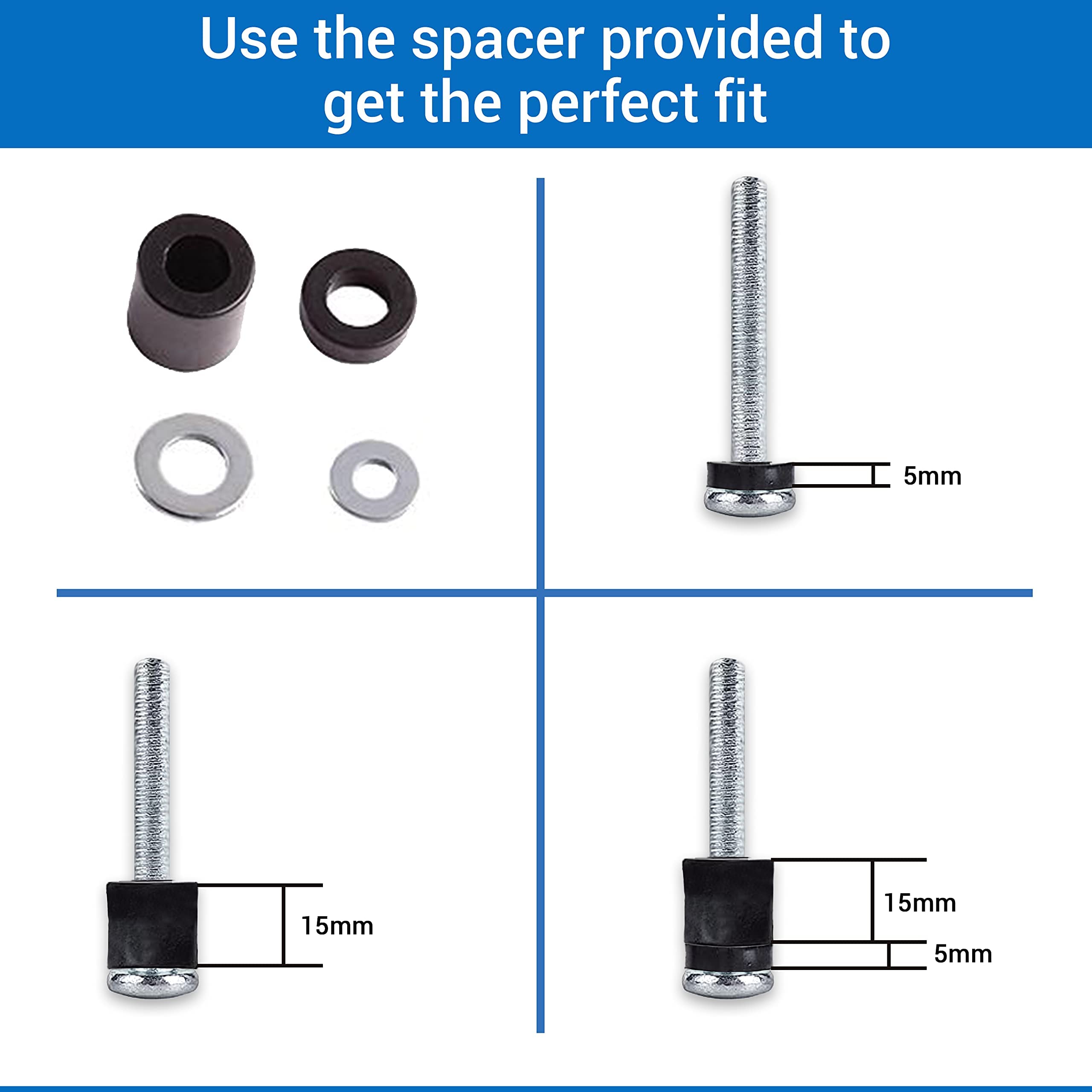 Inbrackets Universal Tv Bracket Screws Bolt Washer Spacer Spares Pack Kit for TV Bracket Wall Mounts compatiable with Vesa Tv wall mounts M4 M5 M6 M8 TOTAL 68PCS (68 Pcs)