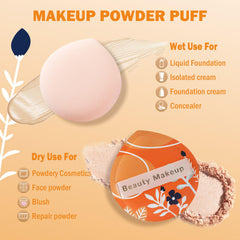 CORNERIA Large Makeup Sponge 2PCS, Super Soft Makeup Beauty Blender Quickly apply makeup in 3s, Wet Dry Makeup Tool Powder Puffs for Liquid Foundation, Loose Powder