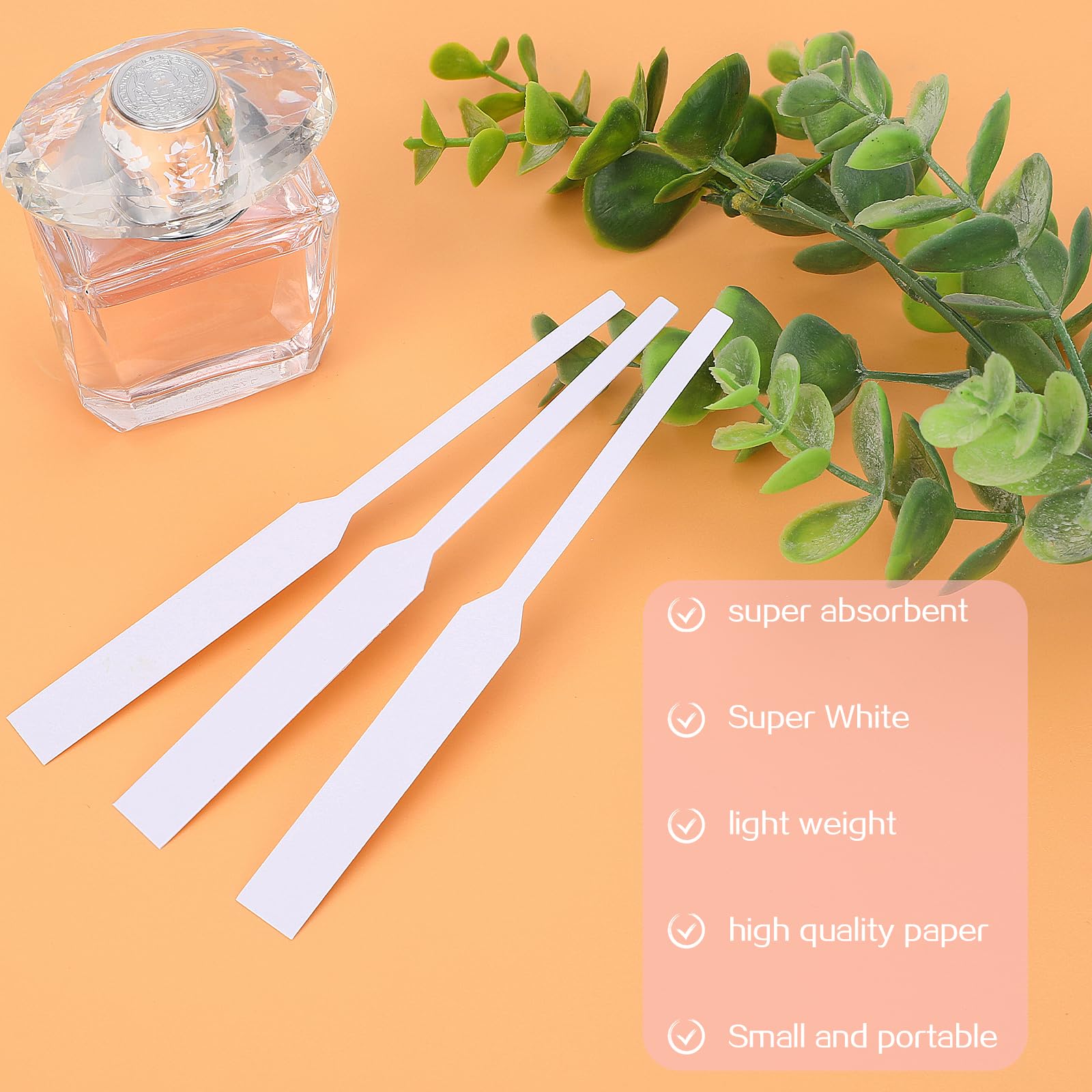 Perfume Test Strips Disposable White Perfume Paper Test Strips for Fragrances Scents Essential Oils Aromatherapy Testing(400 Pcs)