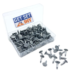 Galvanised Clout Nails 13mm - Roofing Felt Tacks for Shed Roof 200g - Heavy Duty Felt Nails for Securing Shed Roof Felt in a Handy Plastic Case