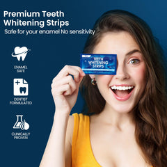 Teeth Whitening Strips: 14 Sessions 28 Pcs Tooth Whitening Strips, at Home Teeth Whitening Kits, Safe for Enamel, Non-Sensitive Formula