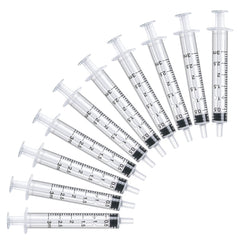 20 Pack 3ml Plastic Syringes, No Needle Measuring Syringe, Sterile Syringe for Scientific Labs, Feeding Pets, Oil or Glue Applicator, Individually Sealed