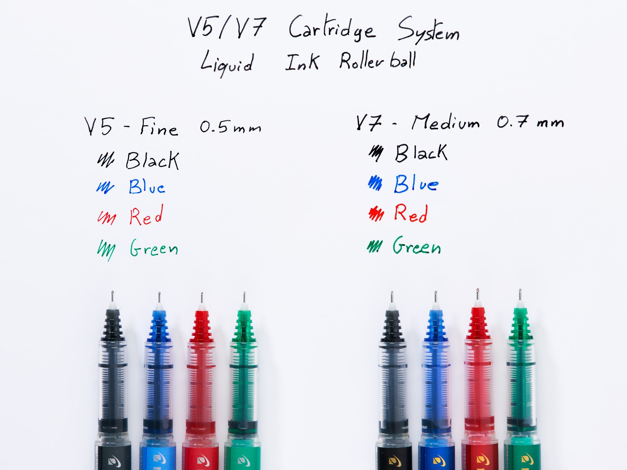 Pilot V5 Cartridge System Liquid Ink Rollerball, 0.5 mm Tip Single Pen with 3 Free Refills - Black