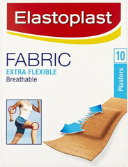 Elastoplast Fabric Extra Flexible Breathable Plasters, 10 Count