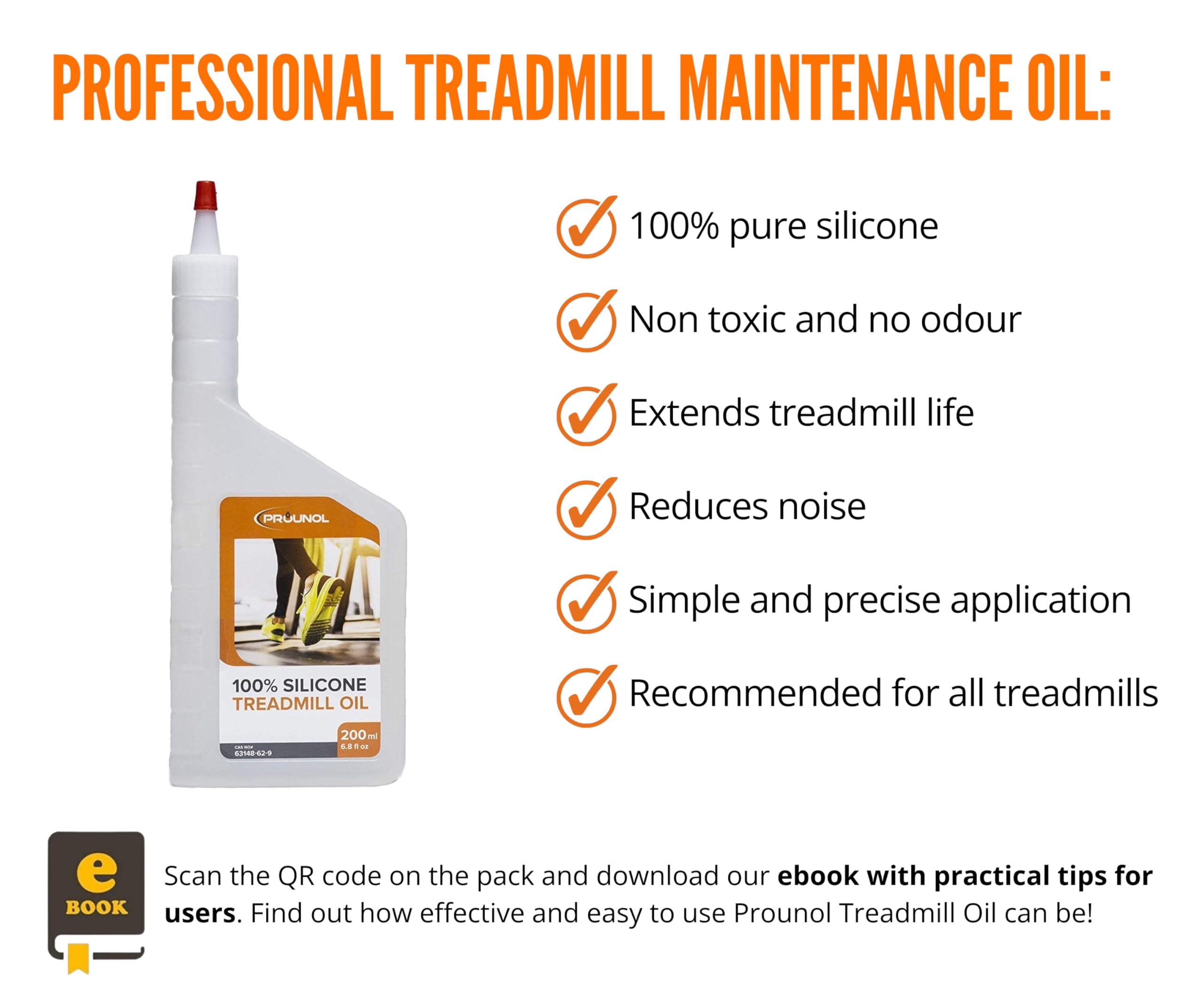 PROUNOL 100% Pure Treadmill Silicone Oil - 200ml Bottle