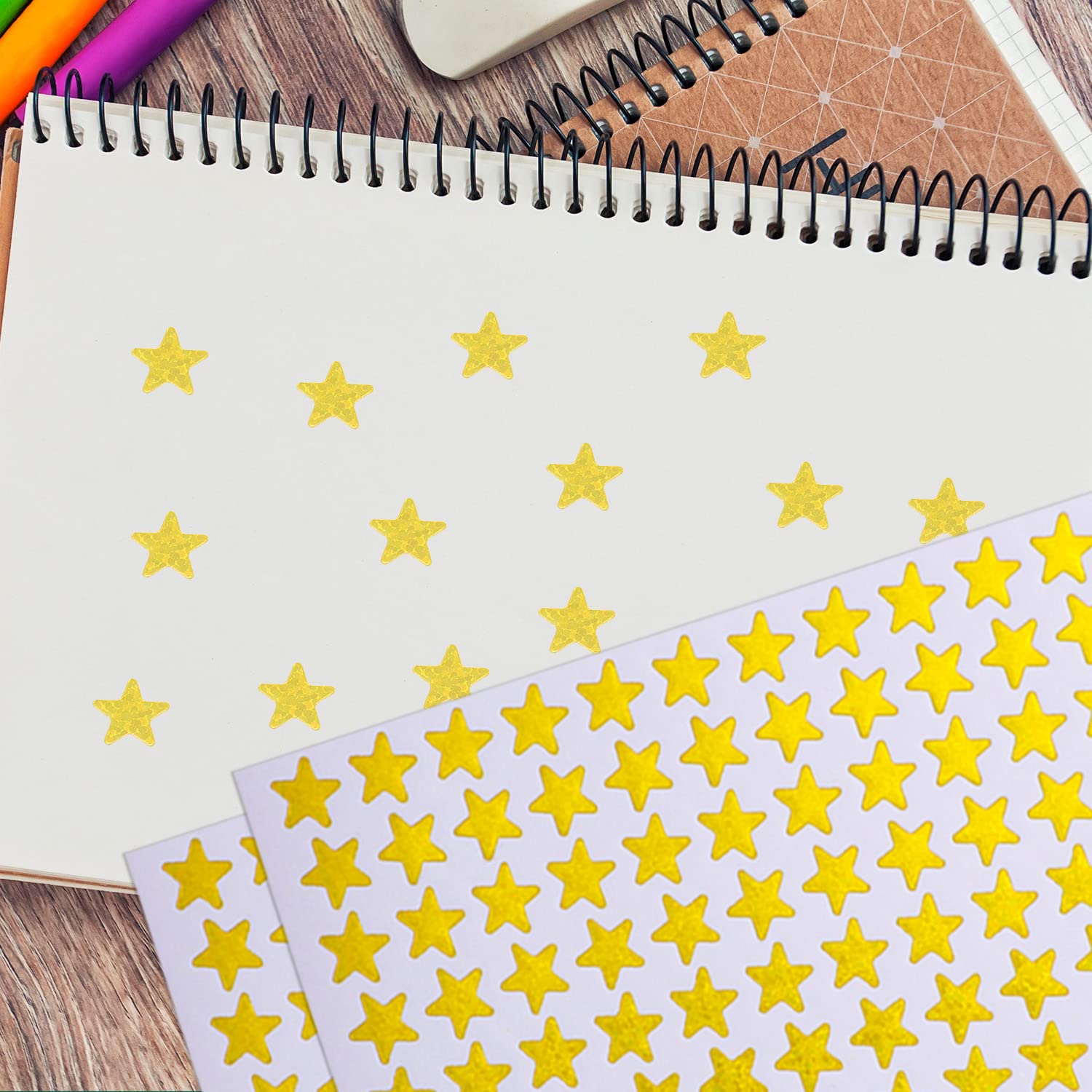 1920 Pcs 20 Sheets Gold Star Stickers, 1cm Self-adhesive Gold Stars, Reward Chart Stickers Mini Teacher Reward Stickers for Children Teachers Reward Chart Scrapbooking