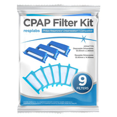 resplabs CPAP Filters Compatible with The Philips Respironics DreamStation 1 Machine. 6 Disposable, 3 Reusable (Pack of 9)