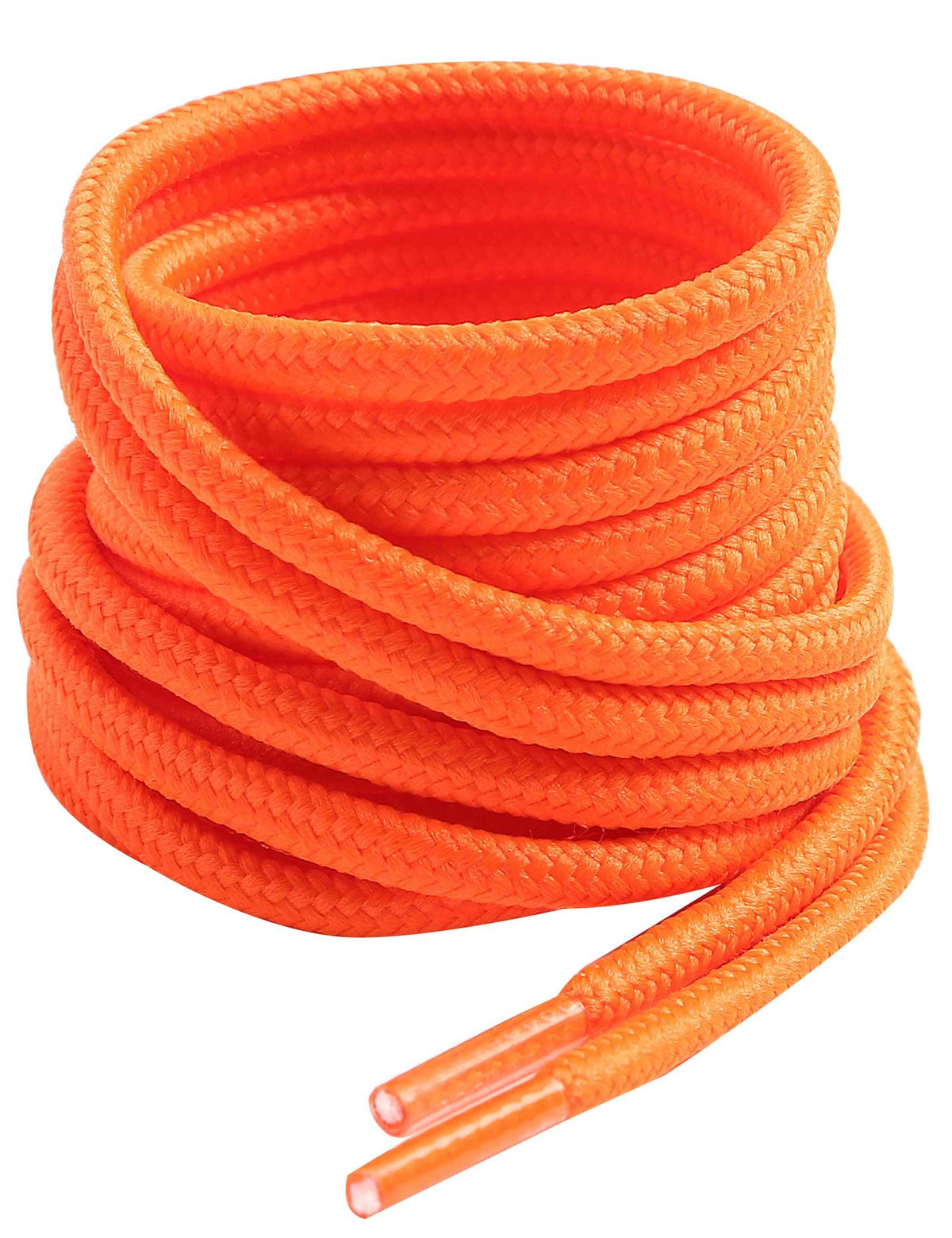 VSUDO 70 cm Round Orange Boot Laces, Orange Shoe Laces for Boots, 4mm Diameter Walking Boot Laces for Walking Boots, Heavy Duty Work Boot Laces for Work Boots, Hiking Boot Laces (2Pairs-Orange-70cm)