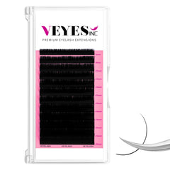 VEYES Classic Individual Lash Extensions 0.03-0.20 C/CC/D/DD Curl 8-20mm Mixed & Single Length Volume Eyelashes Tray, Matte Black, Professional Supplies for Lash Techs (0.05 CC 15mm)