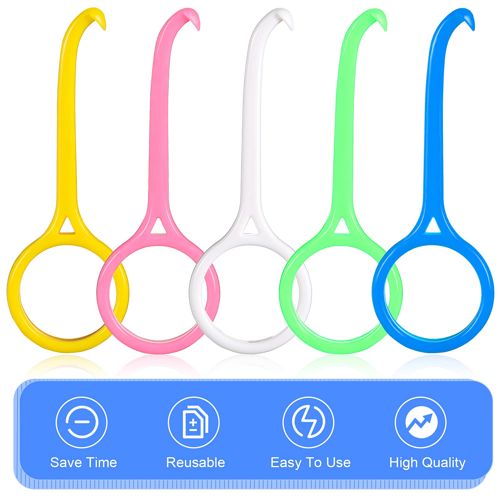 5 Pieces Aligner Removal Tool Retainer Remover Tool Kits Invisible Chew and Remover Tool Invisible Aligner Braces Remover Hook for Tooth Cleaning Oral Care(White, Yellow, Pink, Green, Blue)