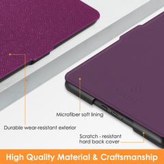 FINTIE Slimshell Case for 6.8 inches Kindle Paperwhite (11th Generation-2021) and Kindle Paperwhite Signature Edition - Premium Lightweight PU Leather Cover with Auto Sleep/Wake, (Purple)