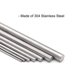 VictorsHome 5mm x 300mm 304 Stainless Steel Round Rod, Metal Solid Shaft Lathe Bar Stock for Model Car DIY Crafts 10pcs