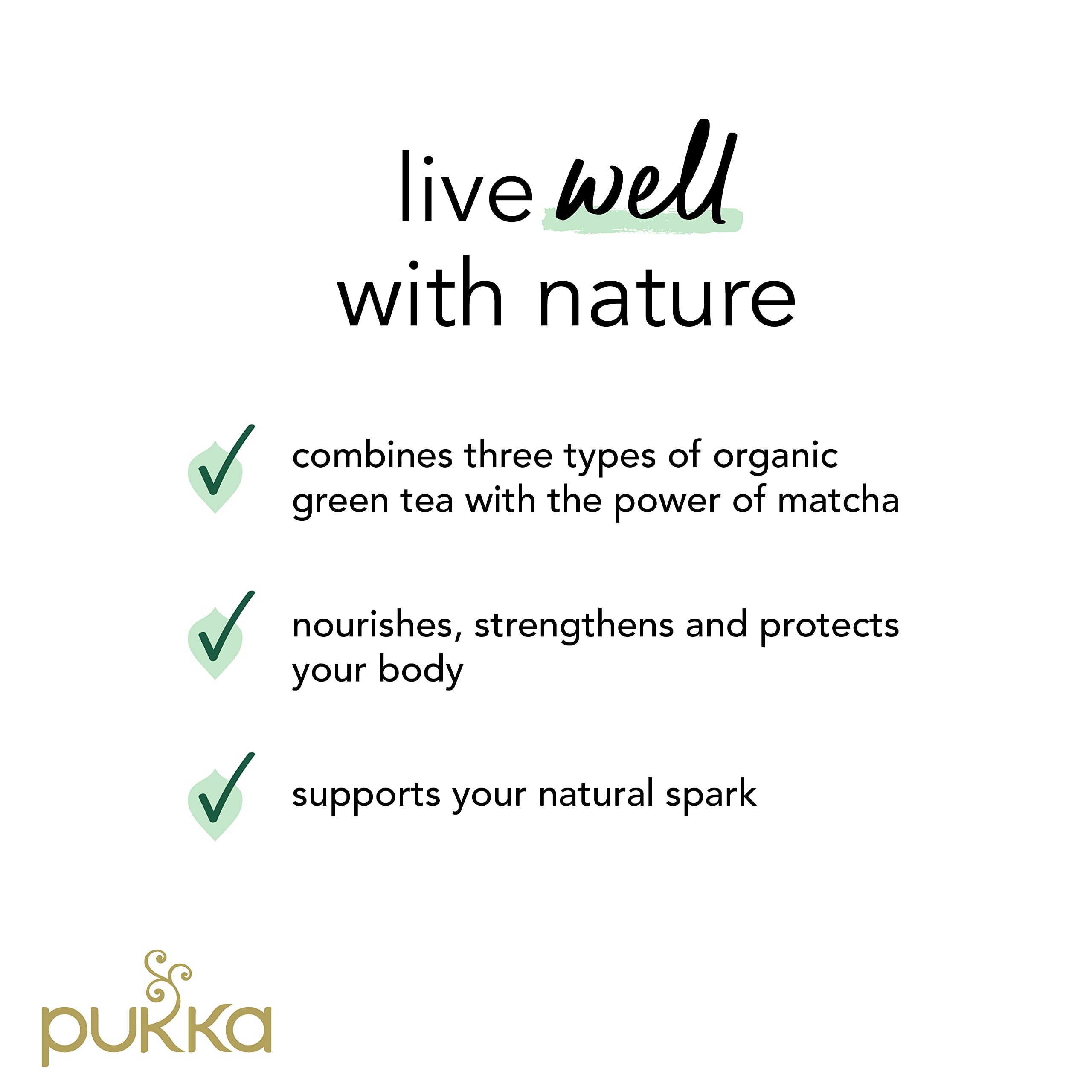 Pukka Herbs   Supreme Matcha Green Organic Herbal Tea   Green Tea and Matcha Powder   Perfect For Everyday Vitality   4 packs   80 Sachets