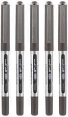 uni-ball Eye Micro UB-150 Rollerball Pens - Black, Pack of 5